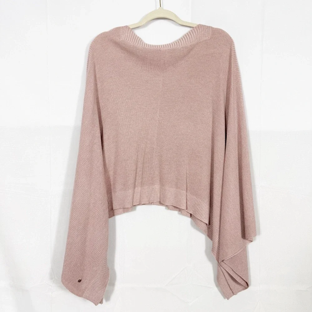 Lululemon Forward Flow Cape Heathered Mink Berry Pink Cashmere Blend